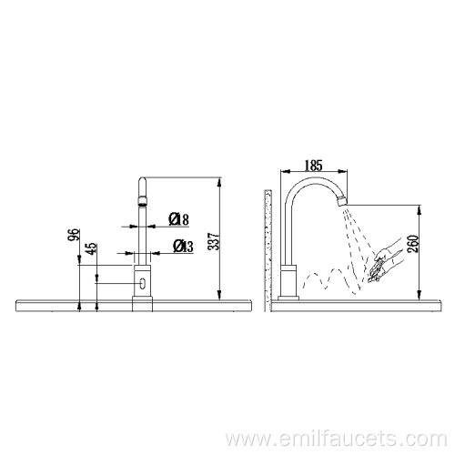 Medical use wash basin tap sink sensor faucet